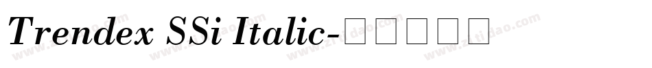 Trendex SSi Italic字体转换